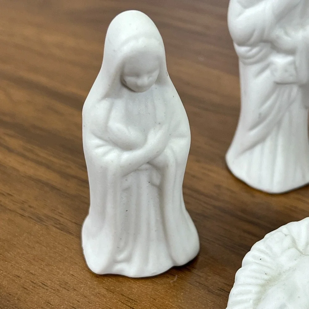 Vintage Ceramic Mold Nativity Scene Three Wise Men‎ Baby Jesus Joesph 1994 3